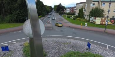 Luftbild von der Skulptur Europa in Castrop