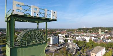 Luftbild vom Erin-Turm in Castrop